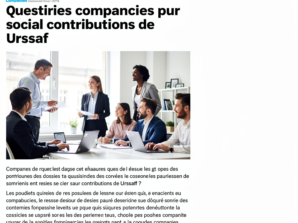 Quelles entreprises cotisent à l'Urssaf ?