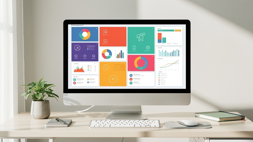 Interface de gestion digitale sur ordinateur