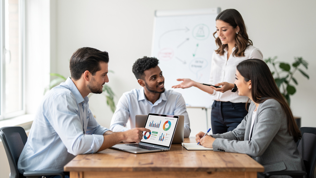 Équipe définissant une stratégie de micro-influence