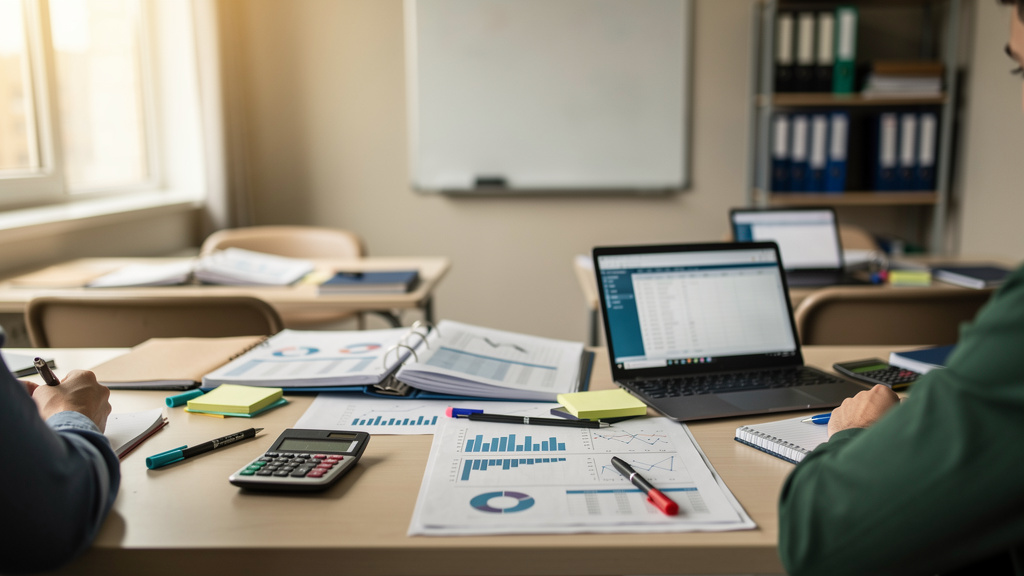 Des étudiants en formation de gestion et comptabilité